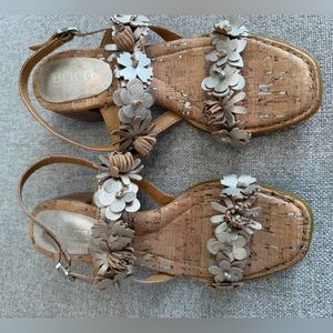 Born Floral metallic Embellished Sandals